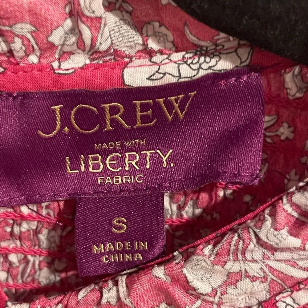 Jcrew long-sleeve ruffleneck top in Liberty Summer‎ Blooms size Small